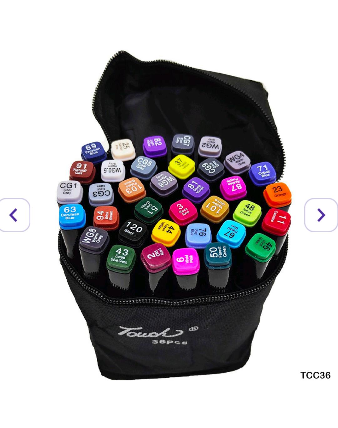 Alcohol TOuch Markers  Cc 36 Black Pouch