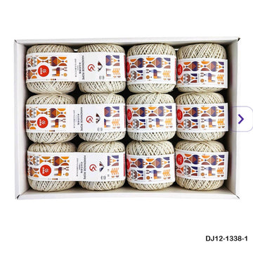 Handmade Cotton Rope Thread 50Gm 12Pc Dj12-1338-1