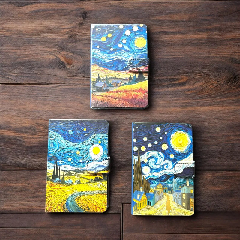 Van Gogh Starry night Journal Diary with magnet lock for 2026
