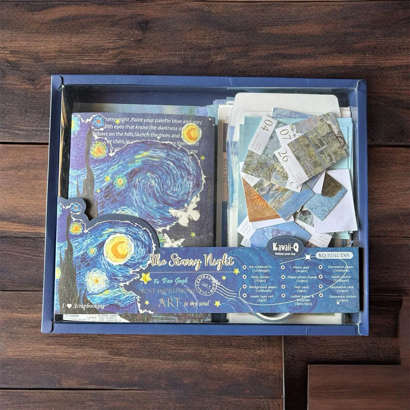 (Buy 1 Kit Get 1 Kit Free) Van Gogh – The Starry Night Journaling & Scrapbooking Kit | 2026 Edition | 163-Piece Set