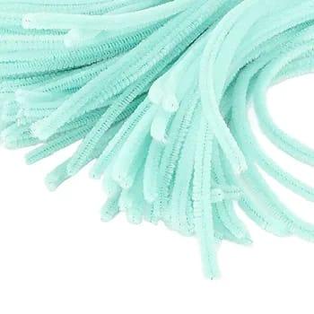 Pastel Green Pipe Cleaners Plain | 100 Pc Pack (PT13)