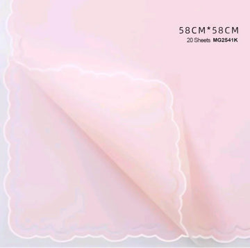 Premium Pink Wrapping Paper Plastic l Pack of 20 Sheets