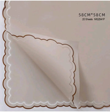 Premium Brown Plastic Wrapping Paper | Pack of 20 Sheets