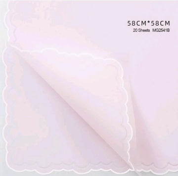 Premium Pastel pink Wrapping Paper Plastic l Pack of 20 Sheets