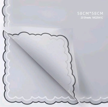Premium Grey Wrapping Paper Plastic l Pack of 20 Sheets