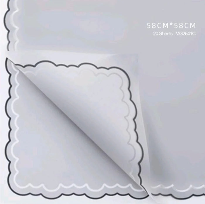 Premium Grey Wrapping Paper Plastic l Pack of 20 Sheets