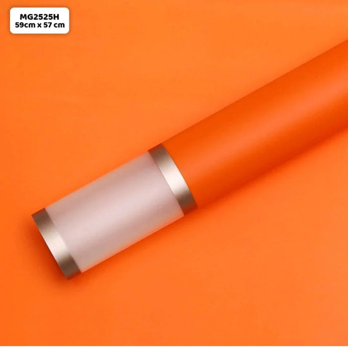 Premium Orange Wrapping Paper Sheets (20 Sheets) - Elegant Prints & Vibrant Colors