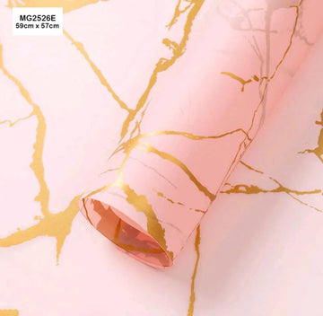 Premium Pink Wrapping Paper Plastic l Pack of 20 Sheets