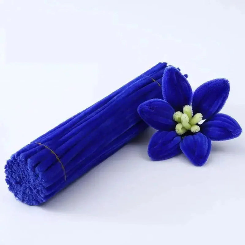 Dark Blue Pipe Cleaners for Craft & Bouquet | 100 Pc