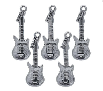 Metal Craft Charms – Guitar Design (5 Pcs) | MC-3143 | DIY Jewellery & Art