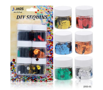 DIY Square Sequins – 6 Color Pack | Craft Decoration