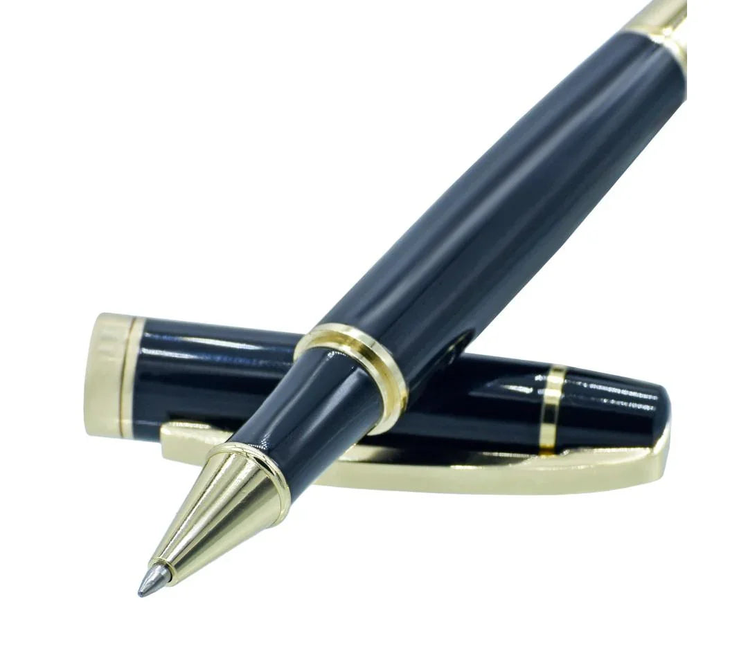 Roller Pen – Black with Golden Clip | 613RPBKGC