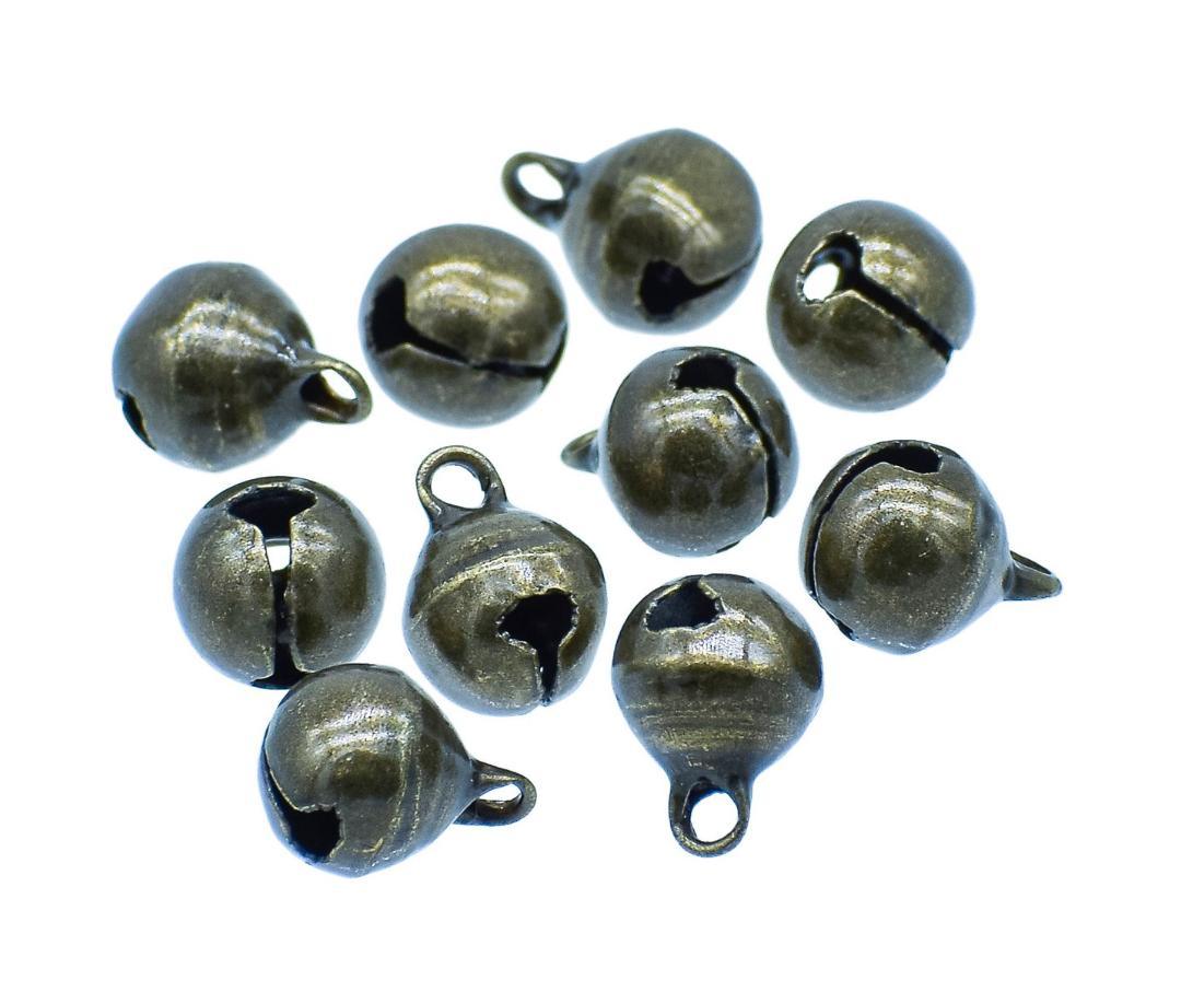 Mini Metal Bells Bronze 8MM 10Pc JMMB35
