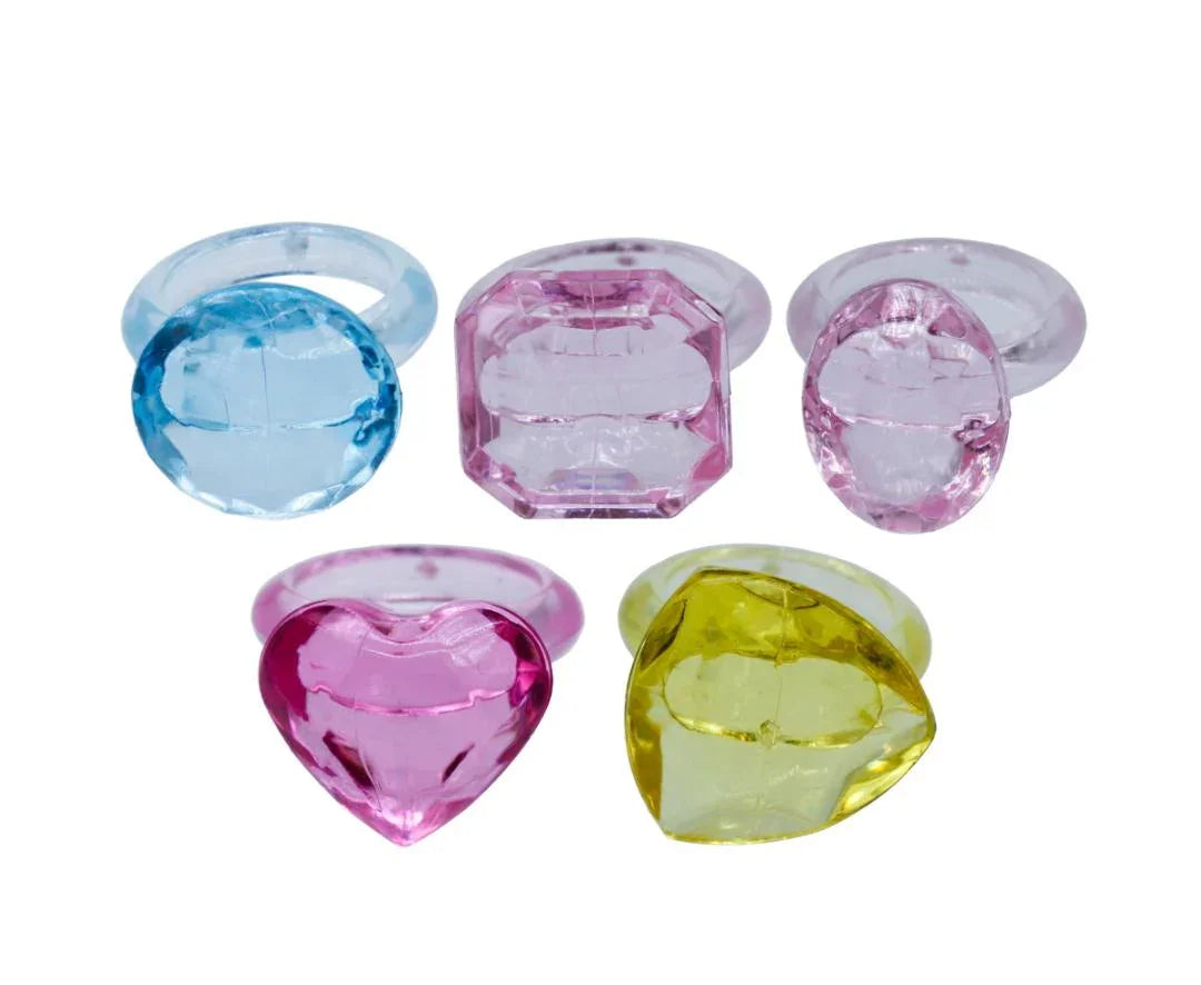 Miniature Transparent Colour Diamond Ring 5 Pics MMTC16