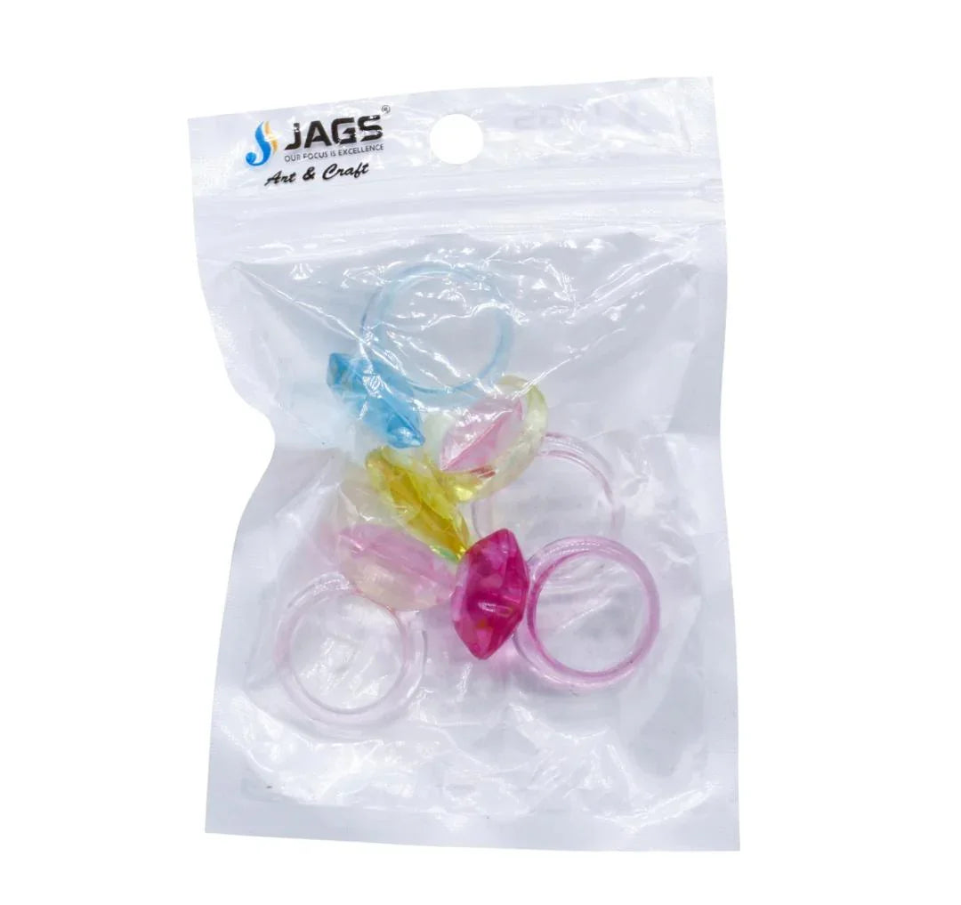 Miniature Transparent Colour Diamond Ring 5 Pics MMTC16