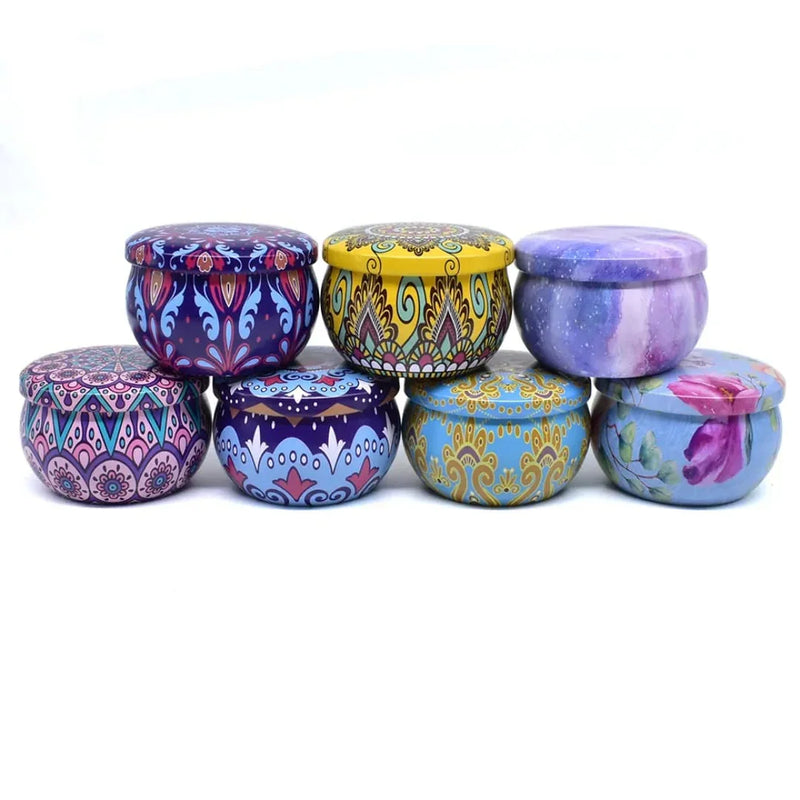 Metal Tin Boxes jars for candles, storage, Flower succulents