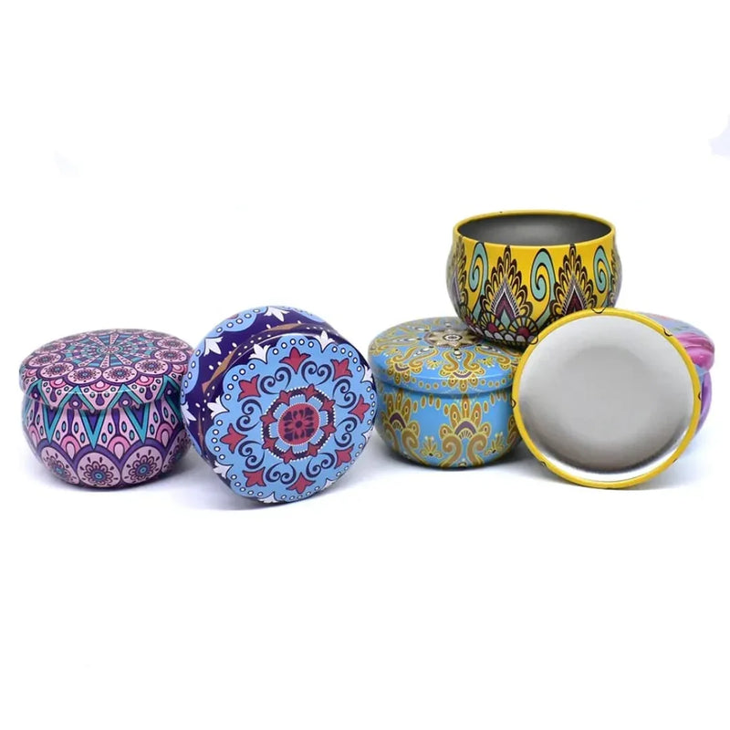 Metal Tin Boxes jars for candles, storage, Flower succulents