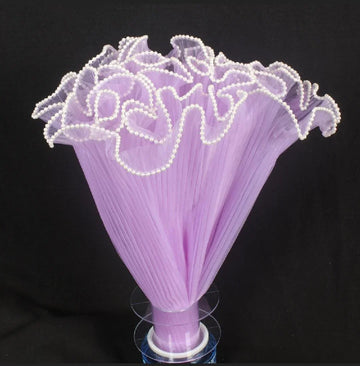 Premium Lilac Wrinkled Net Wrapping Paper with Pearl | 64cm Gift Wrapper