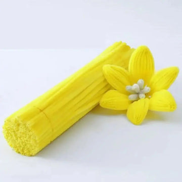 Yellow Plain Pipe Cleaner for Craft and Bouquet l Pack of 100pcs