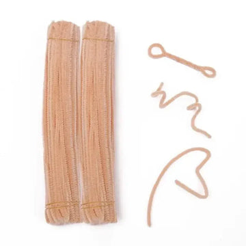 Pastel Beige Pipe Cleaner Plain l Pack of 100Pc l