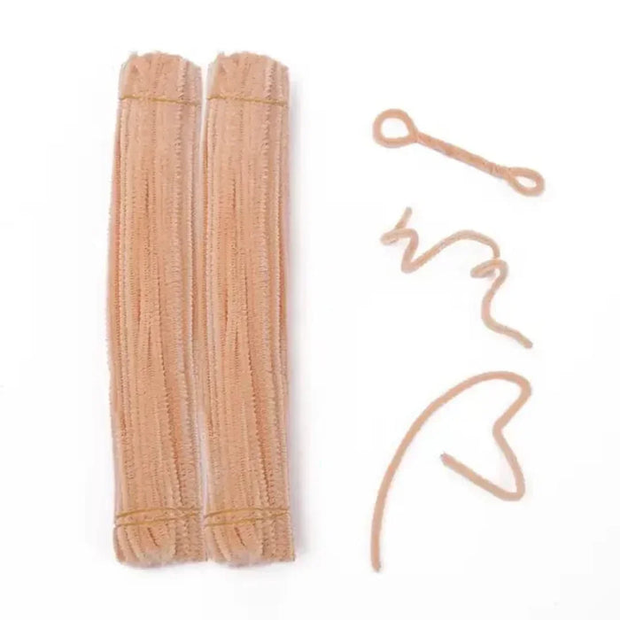 Pastel Beige Pipe Cleaner Plain l Pack of 100Pc l 6mm