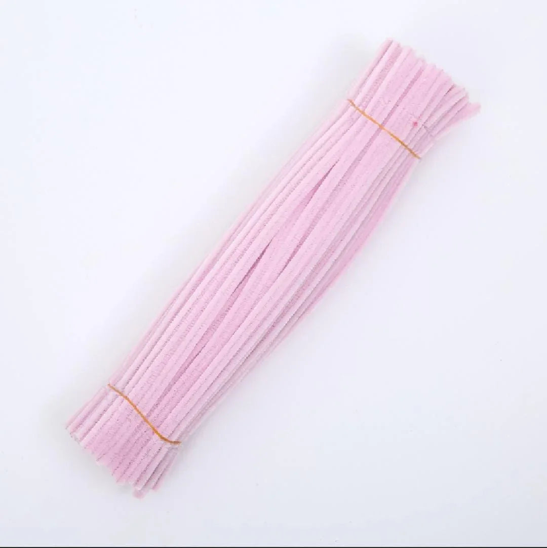 Light Pink Pipe Cleaners for Craft & Bouquet | 100 Pc l 8mm