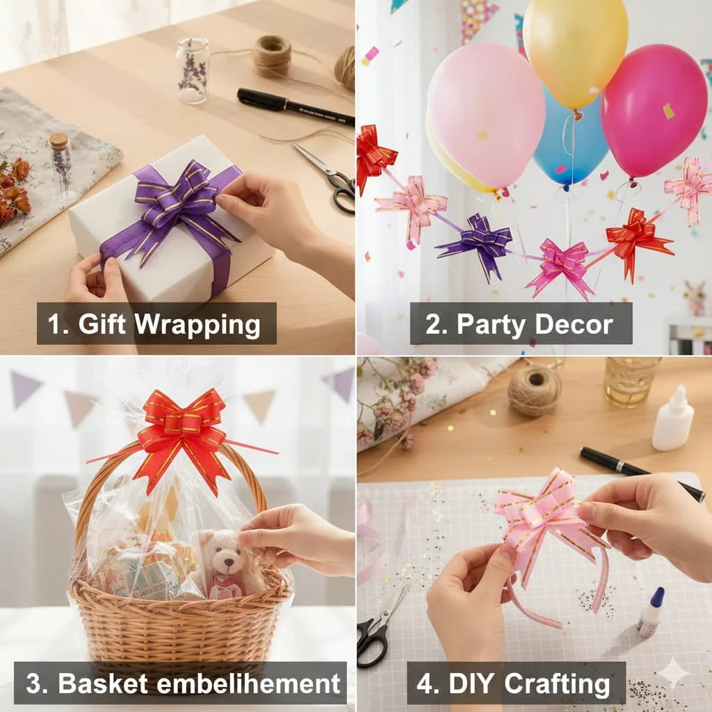 Inkarto Create Beautiful Gift Flowers with our Ribbon Pack of 10 - 19cm x 1cm