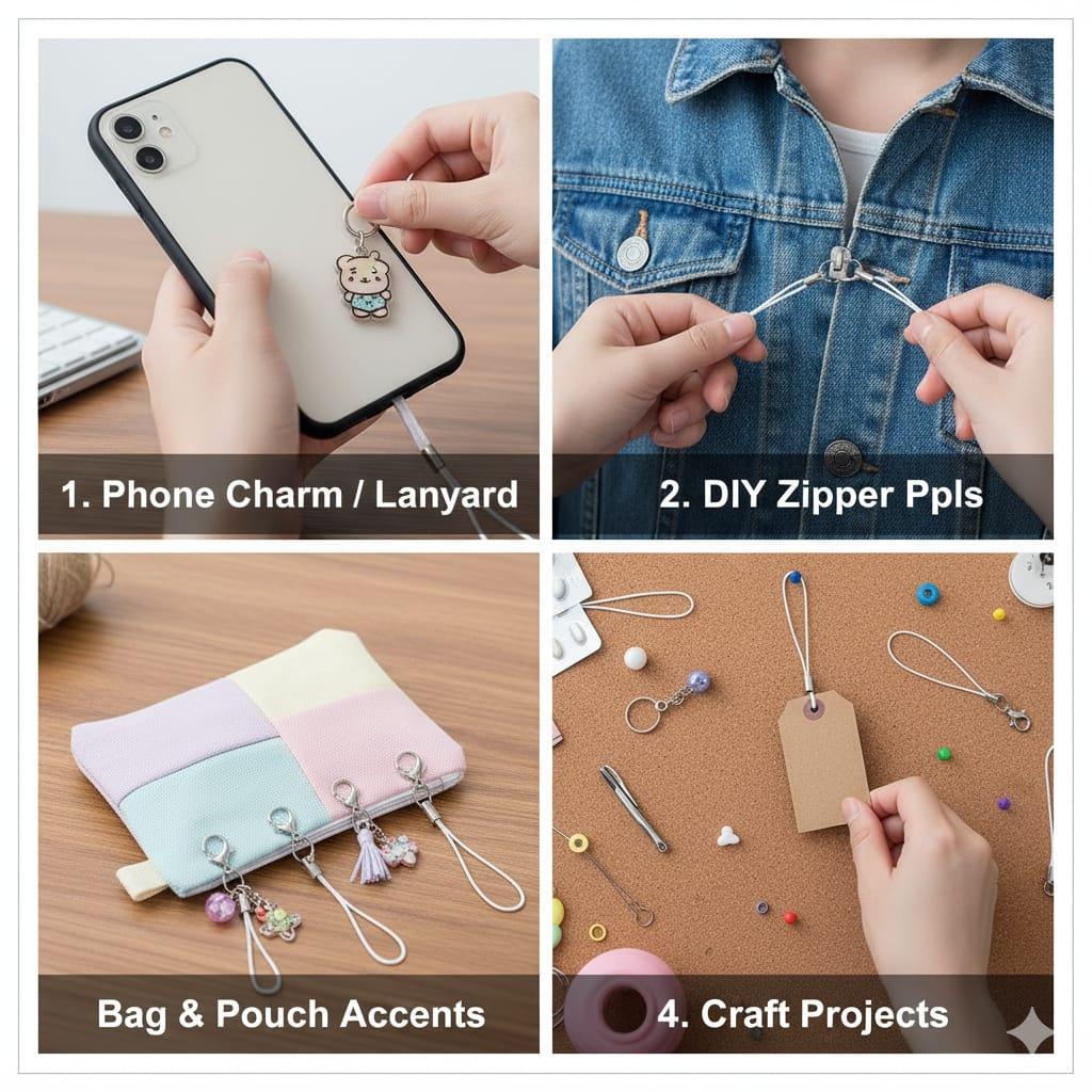 MG Traders Chains & Hooks Ja10W 10Pc Claps Thread 65Mm White