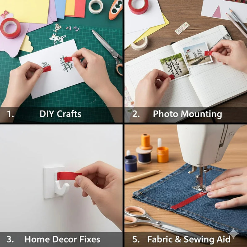 Tape Double Sided Red 5Mtr 24mm