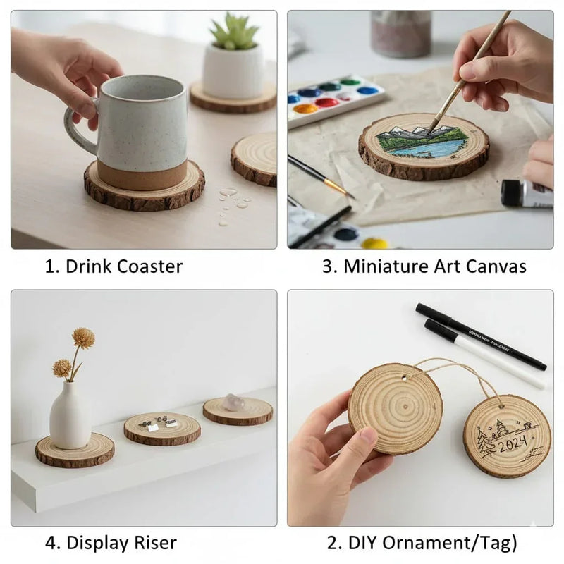 Wooden plate for painting and DIY -2 cms ( pack of 4 )