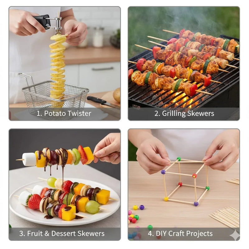 (BUY 1 GET 1 FREE) Craft Stick Round Natural 90pcs 3.0X15cm