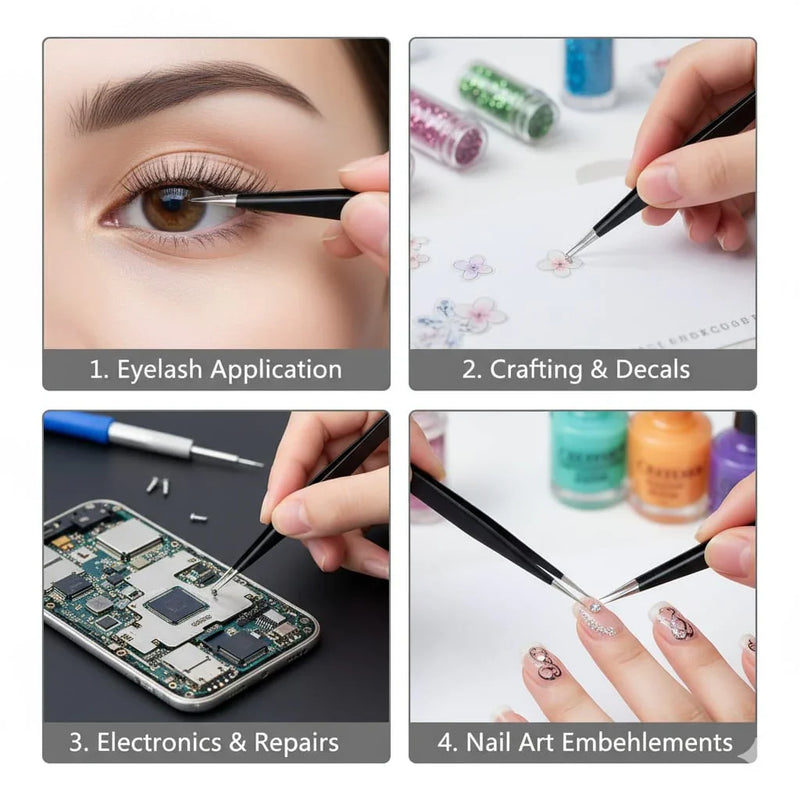 Black Pointed Tweezer