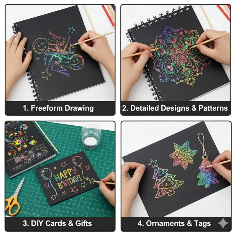 Rainbow Scratch Paper Note Wiro 10 Sheet A6