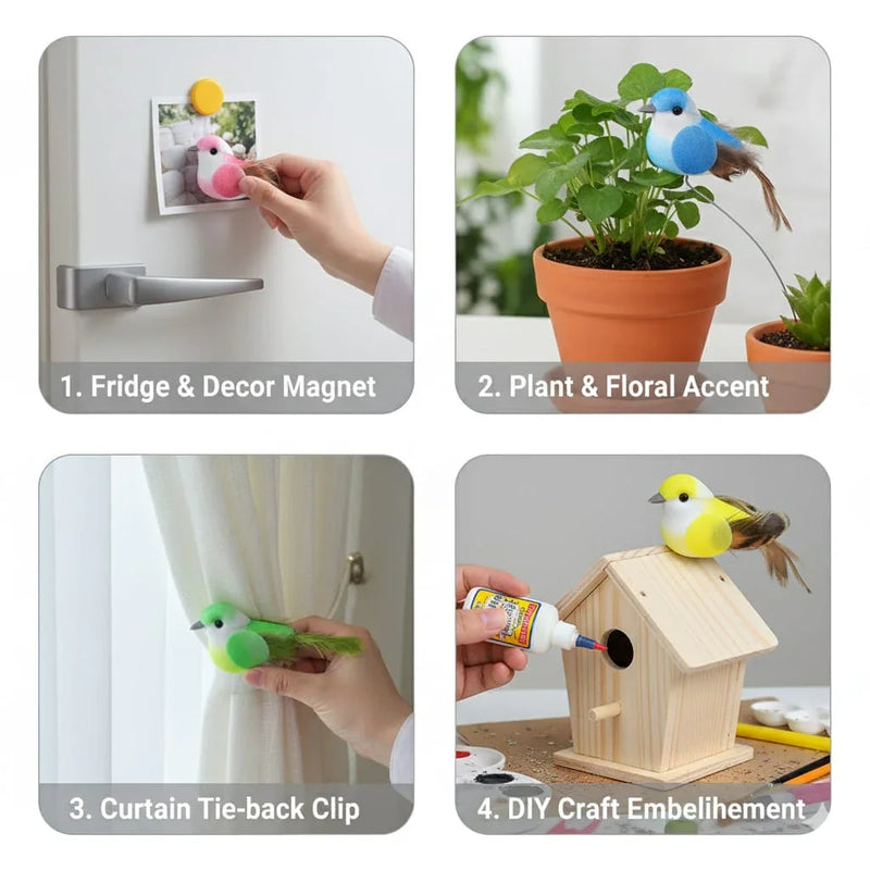 Artificial Birds With Magnet I Contain 1 Unit Bird I 5-6 Cm approx I used for art and craft