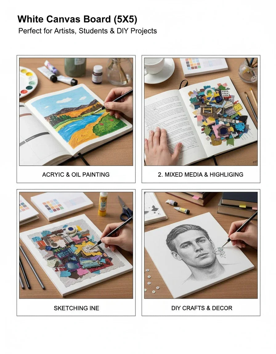 jags-mumbai canvas Boards White Canvas Board (5X5)