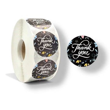 Thank You Stickers & Labels for Packaging (500 Sticker Roll of 1 Inch)