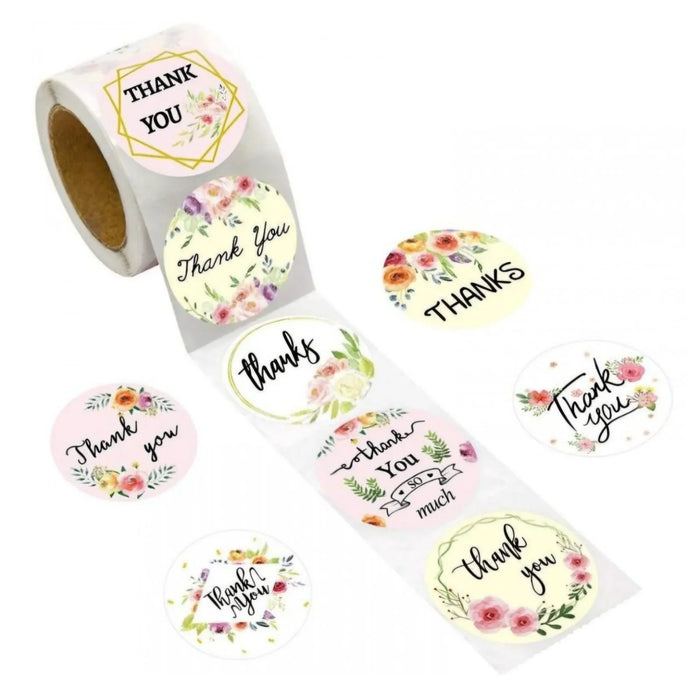(JUMBO ROLL) Thank you labels for your small business (500 Labels) 1inch CDB33