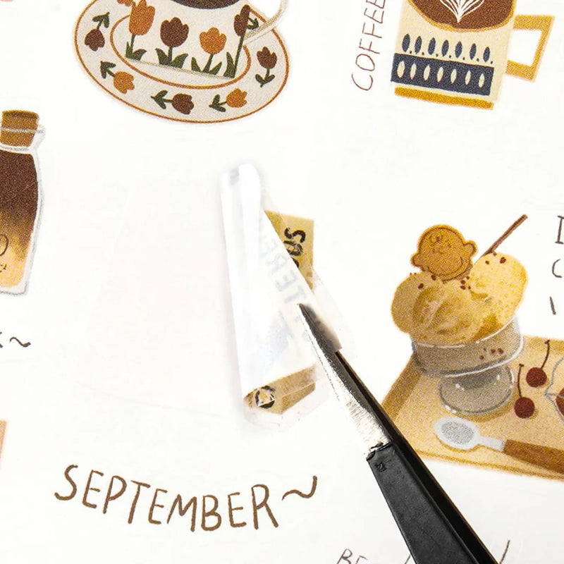 (Buy 1 Get 1 Free ) Vintage Daily Life Aesthetic Sticker for Scrapbooking & Planners l  Pack of 1 contains 6 sheets