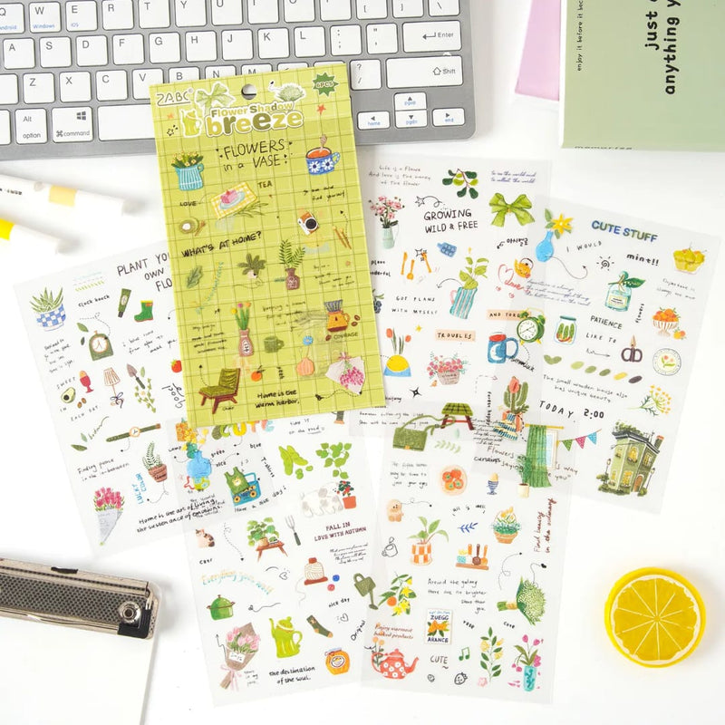 (Buy 1 Get 1 Free ) Vintage Daily Life Aesthetic Sticker for Scrapbooking & Planners l  Pack of 1 contains 6 sheets