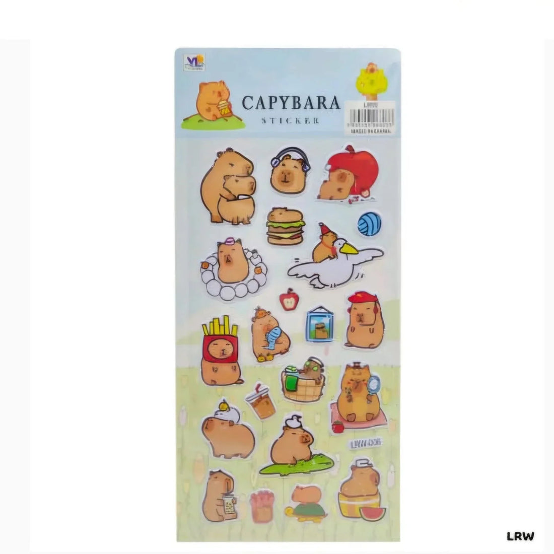 Kawaii Capybara Aesthetic Sticker Sheet