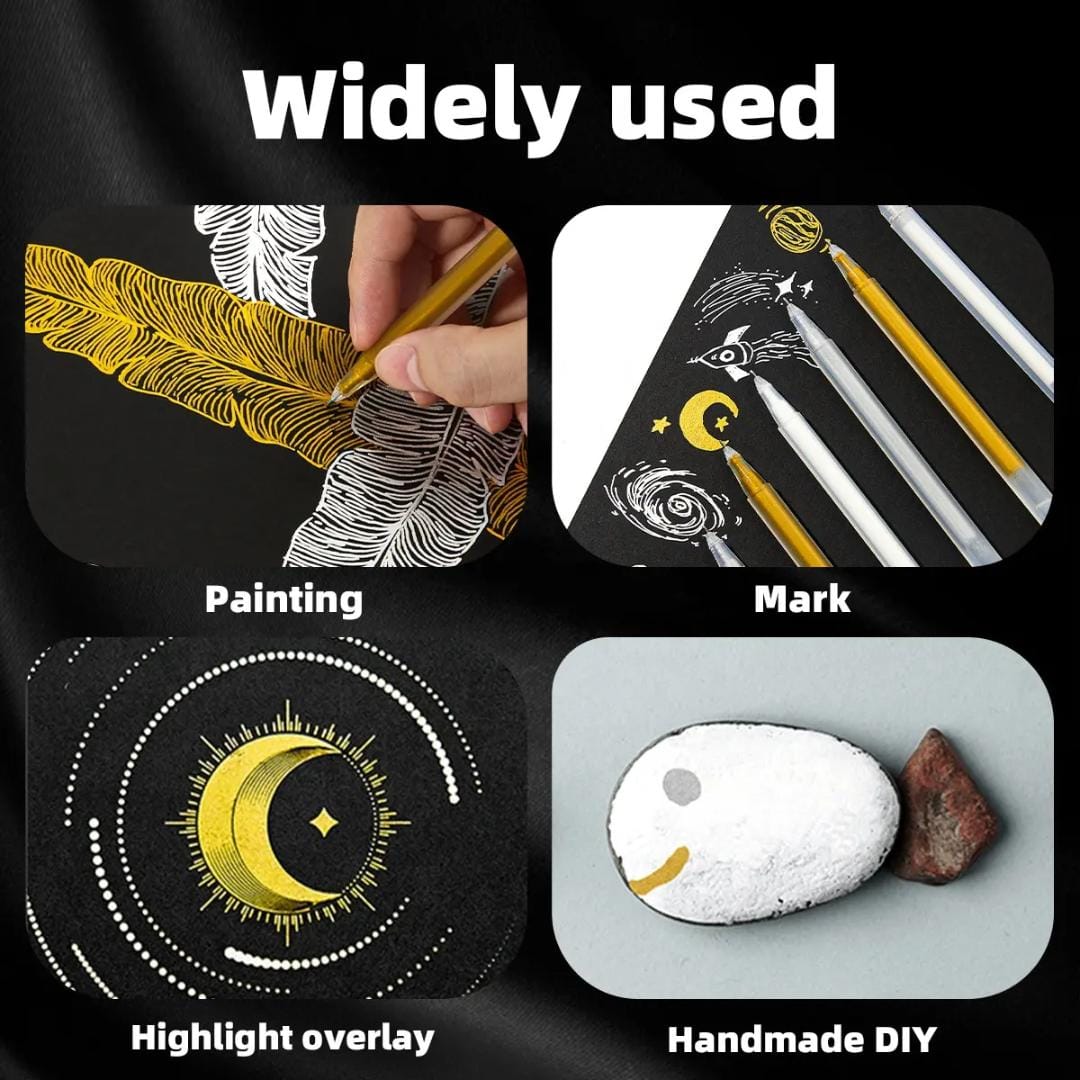 (Buy 1 get 1 free ) White Gel Pen l  Mandala White Pen for doodling and projects l Pack of 1 pen