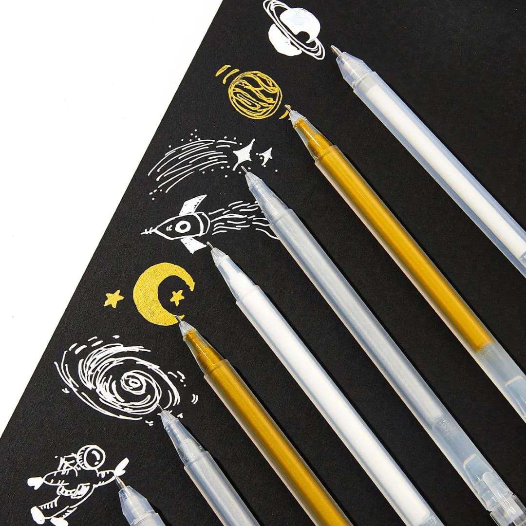 (Buy 1 get 1 free ) White Gel Pen l  Mandala White Pen for doodling and projects l Pack of 1 pen