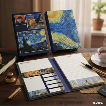 Premium Van gogh A6 Planner with Sticky Notes Pad | Pack Of 1