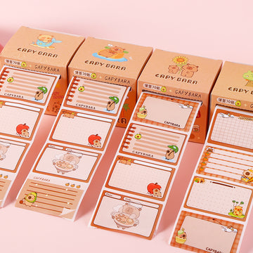 (120 sheets ) Cute Capybara Sticky Notes | Pack Of 1 roll contains 120 sticky notes
