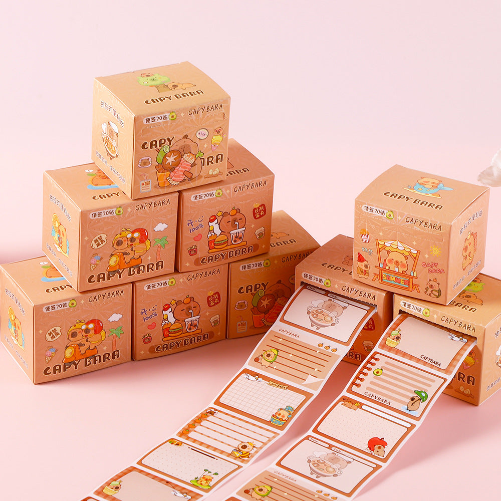 (120 sheets ) Cute Capybara Sticky Notes | Pack Of 1 roll contains 120 sticky notes