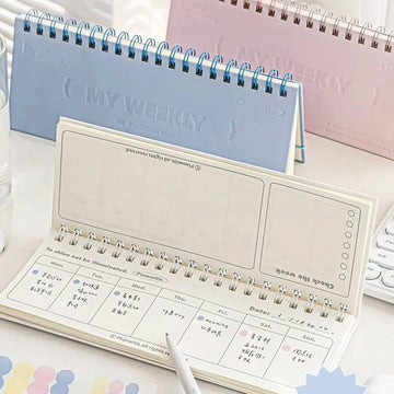 Premium Pastel Weekly Planner for Study, Office l Pack of 1 contains 80 sheets