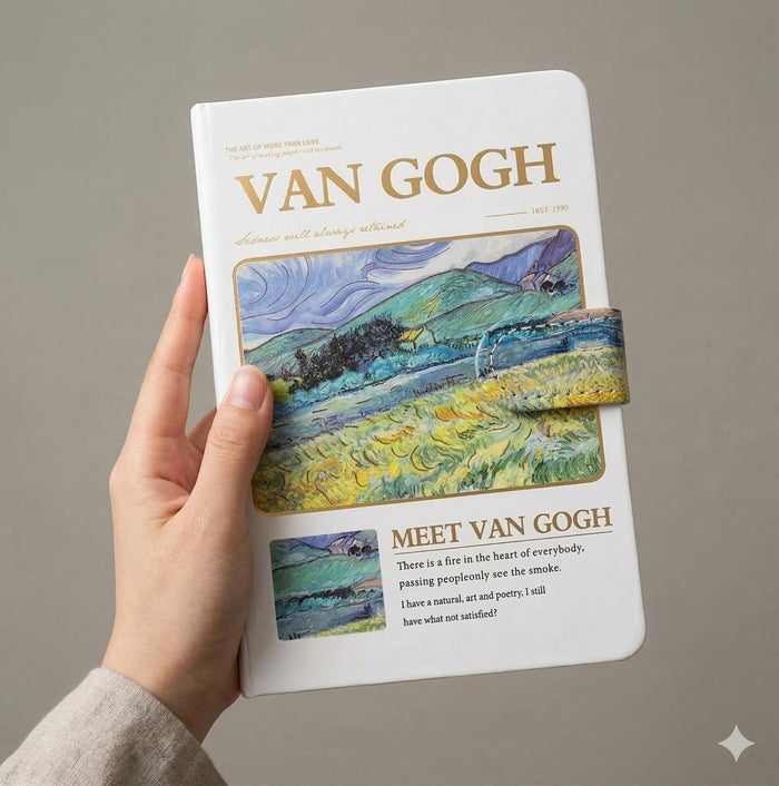 Van Gogh Journal Diary with magnet lock for 2026
