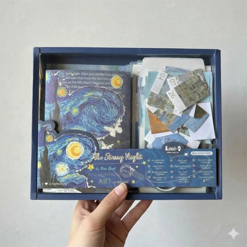 (Buy 1 Kit Get 1 Kit Free) Van Gogh – The Starry Night Journaling & Scrapbooking Kit | 2026 Edition | 163-Piece Set