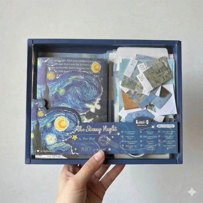 (Buy 1 Kit Get 1 Kit Free) Van Gogh – The Starry Night Journaling & Scrapbooking Kit | 2026 Edition | 163-Piece Set