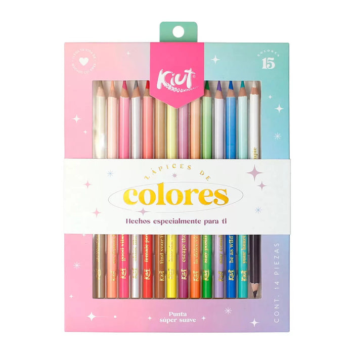 Premium Pastel Colored Pencil Set | Smooth Coloring Pencils | 15 Colors | Pack of 1